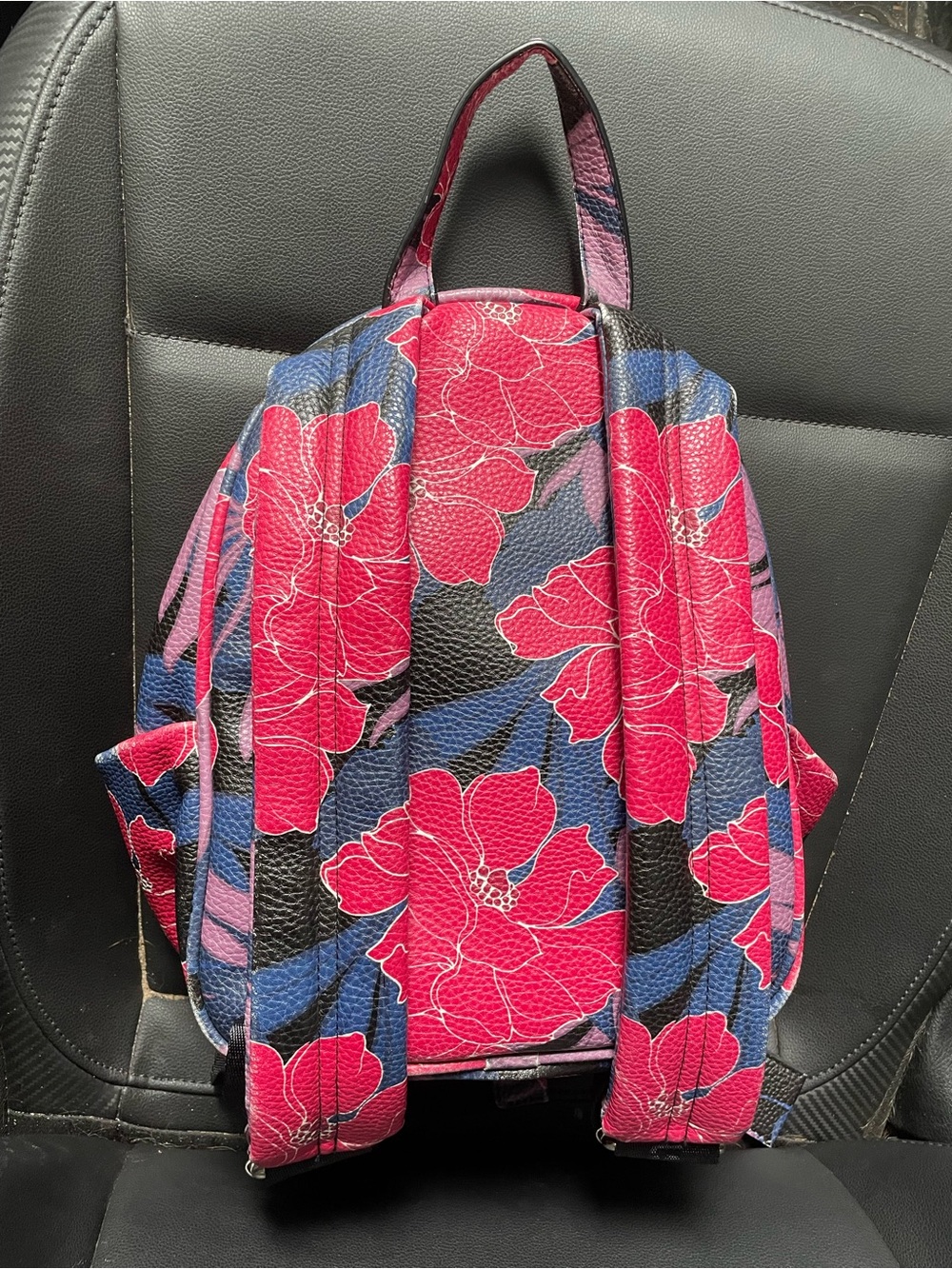 Steve Madden Pink & Navy Floral Mini Backpack - Picture 4 of 4